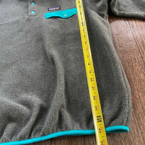 Patagonia Synchilla snap T gray teal blue pullover fleece jacket medium - Picture 8 of 10